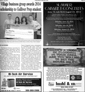 Pinecrest Tribune 2014 PPS PBA Scholarship